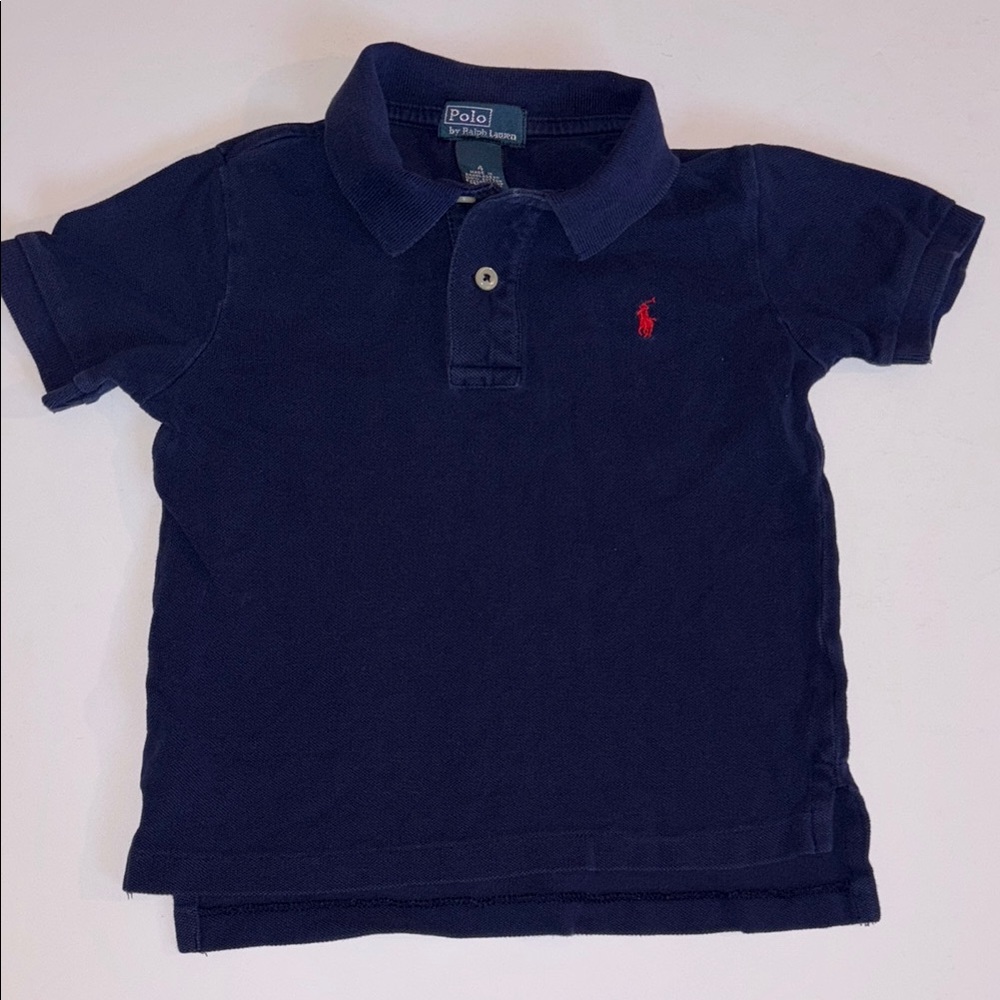 Polo by Ralph Lauren Blue and Red Classic Polo Shirt Size 4T